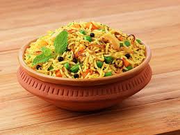 Indian biryani served as a regional dish