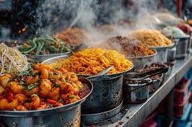 Colorful Indian food associated with community celebrations